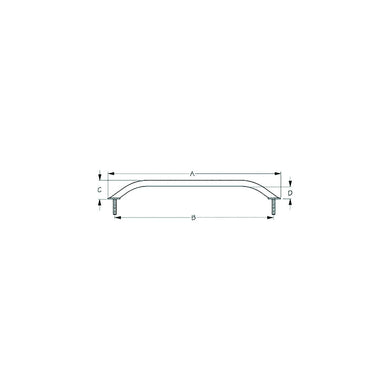 Sea-Dog 2546221 Stud Mount Flanged Handrail, Tube: 7/8