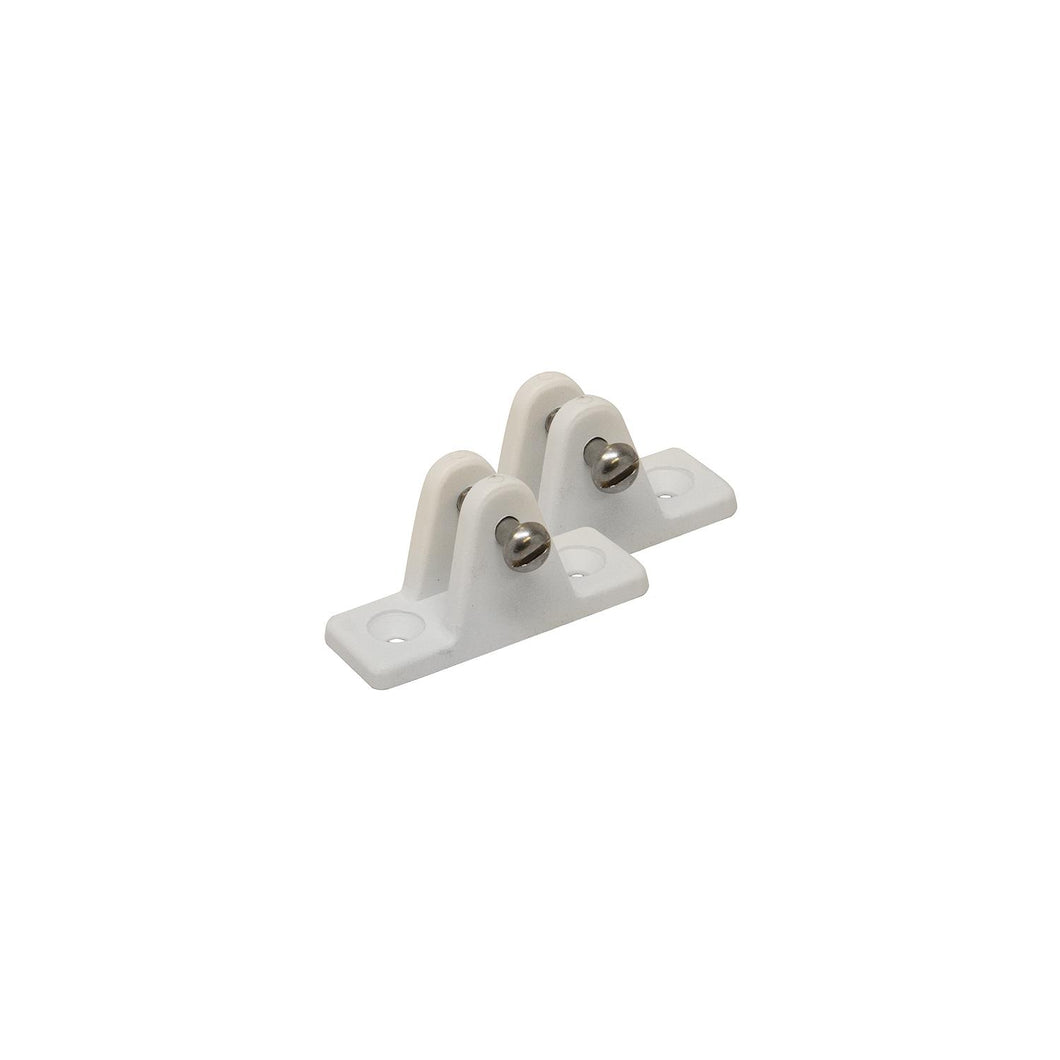 Lg Deck Hinge/Angled White 2/Cd -Modern Boat Sales & Service