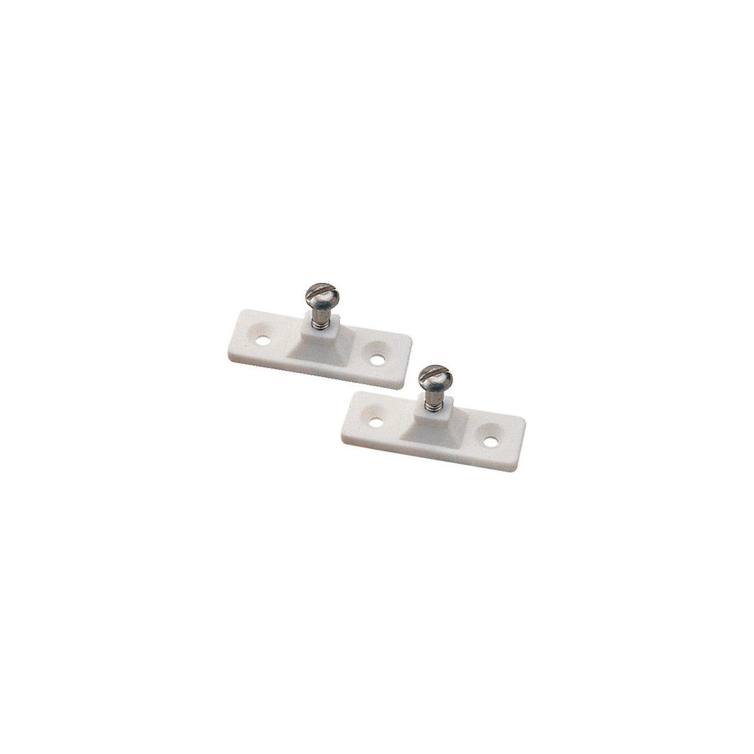 Side Mount Deck Hinge, 2-Hole, White, Pair -Modern Boat Sales & Service