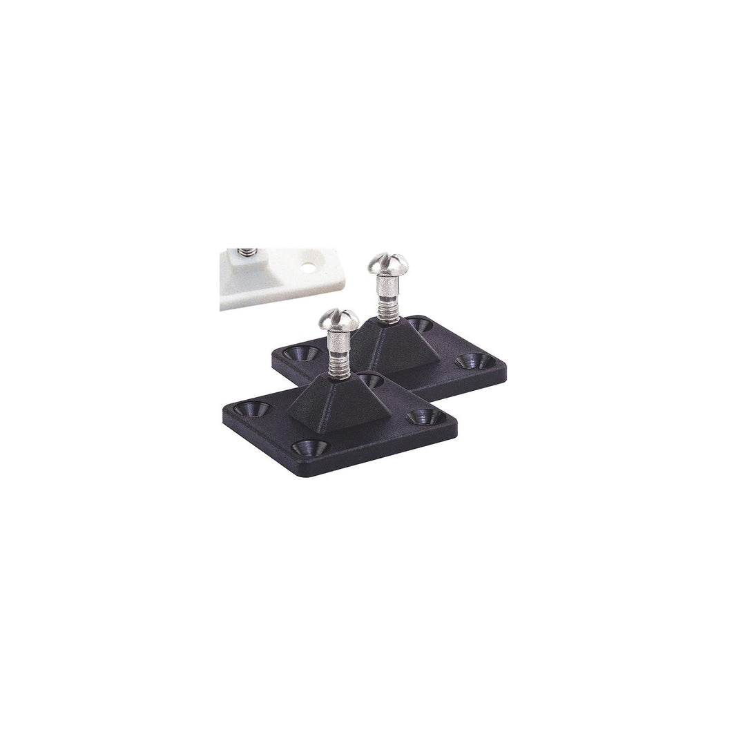 Side Mount Deck Hinge, 4-Hole, Black, Pair -Modern Boat Sales & Service