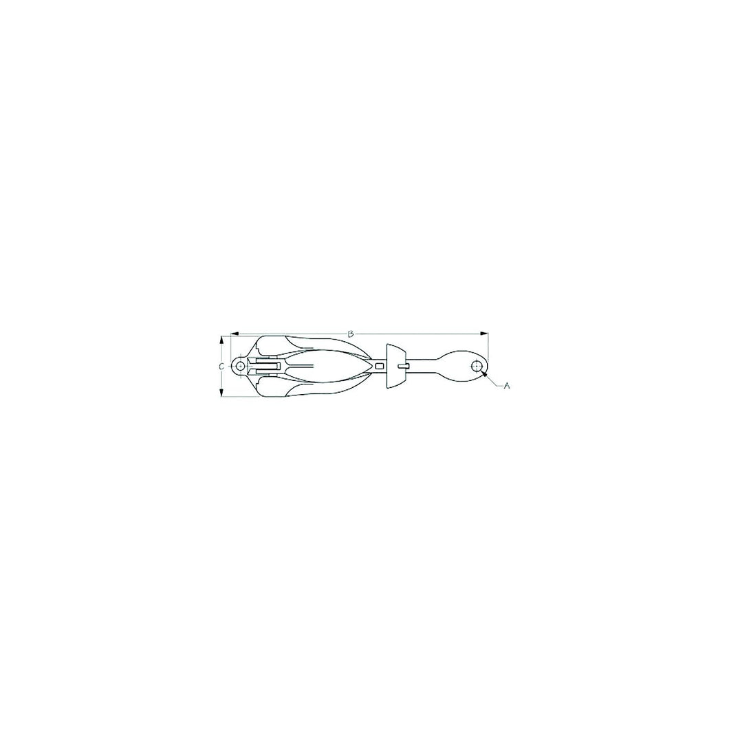 Sea-Dog 318022 Folding Grapnel Anchor, 22 lbs. A:1/2