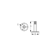 Sea-Dog 3295171 Fixed Antenna Base, A: 1-1/2", B:3", C: 2-1/4", 1/4" RH -Modern Boat Sales & Service