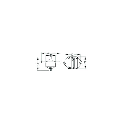 Sea-Dog 4208841 Hi-Amp Panel Mount Resettable Circuit Breaker 60A, 48 Volts Default Title -Modern Boat Sales & Service