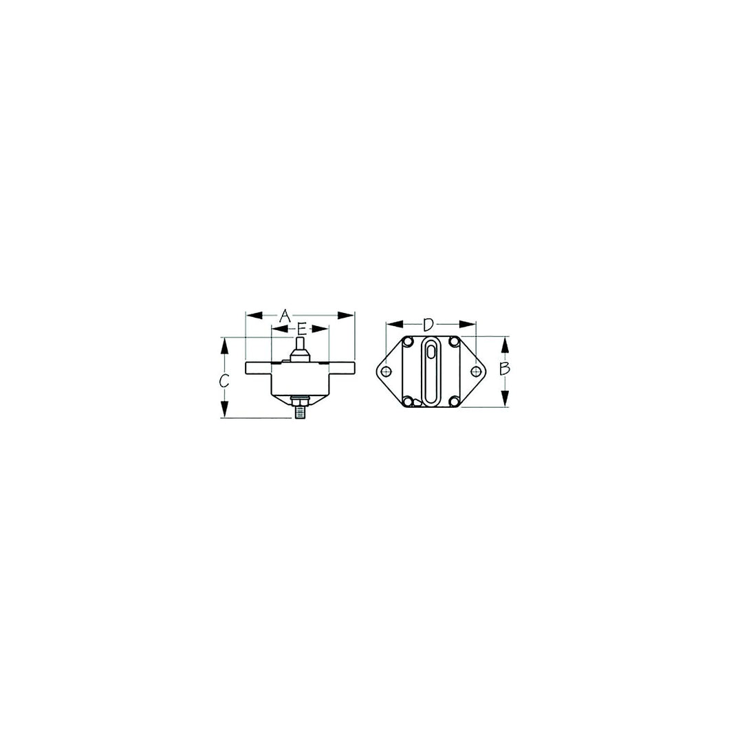 Sea-Dog 4208841 Hi-Amp Panel Mount Resettable Circuit Breaker 60A, 48 Volts Default Title -Modern Boat Sales & Service