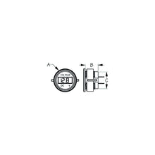 SeaDog 421615 Round Digital 4 to 30 Voltage Meter | Injected Molded Nylon Default Title -Modern Boat Sales & Service