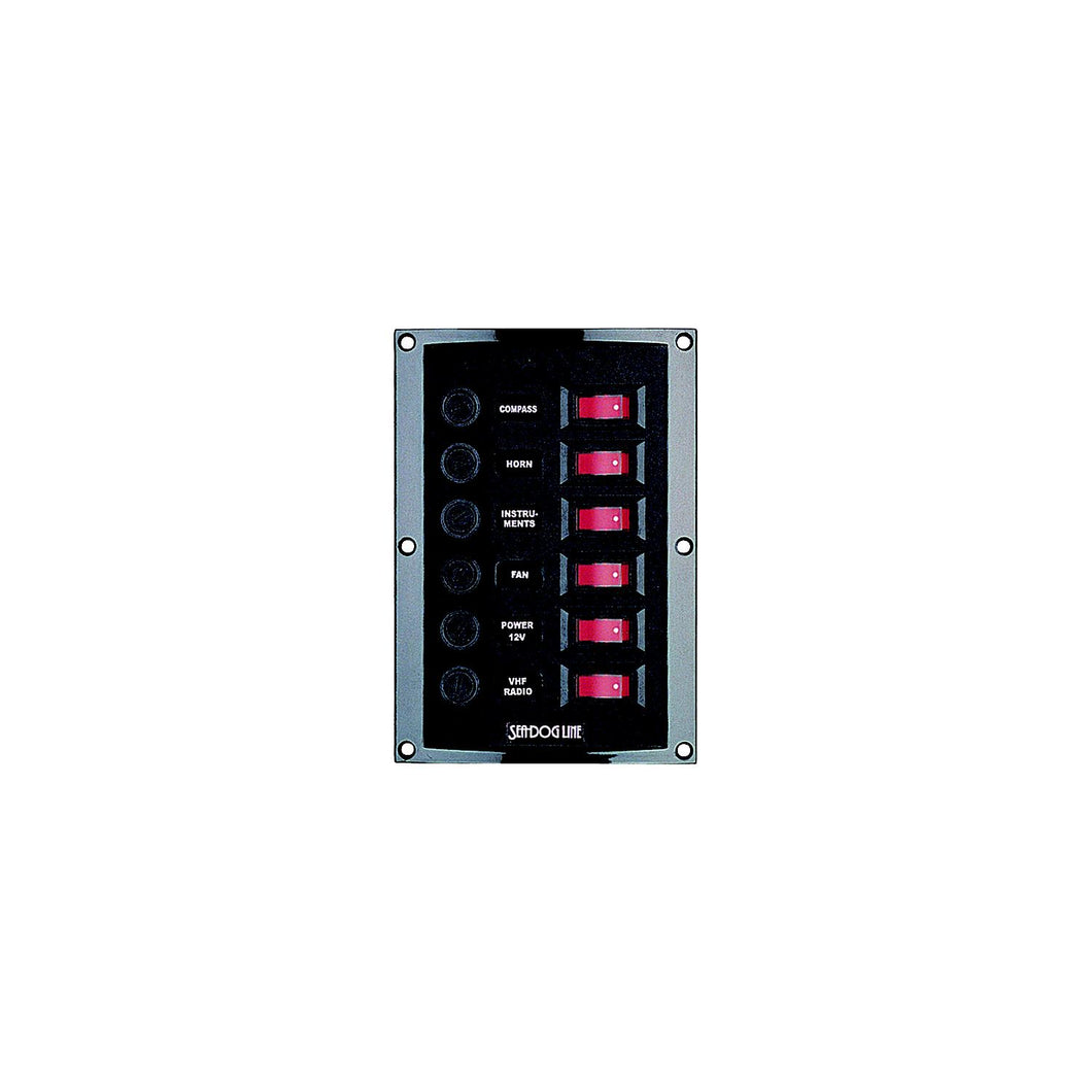 Sea-Dog 4241101 6-Gang Vertical Rocker Switch Fuse Panel Default Title -Modern Boat Sales & Service