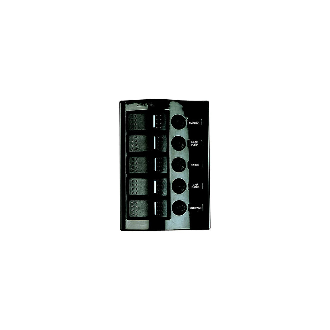 Sea-Dog 5-Gang Wave Rocker Switch Fuse Panel Default Title -Modern Boat Sales & Service