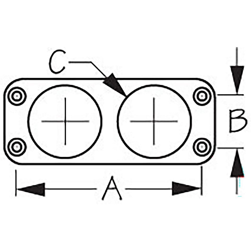 Sea-Dog, 4260321, Back Mount Socket Panel, A: 3-1/2