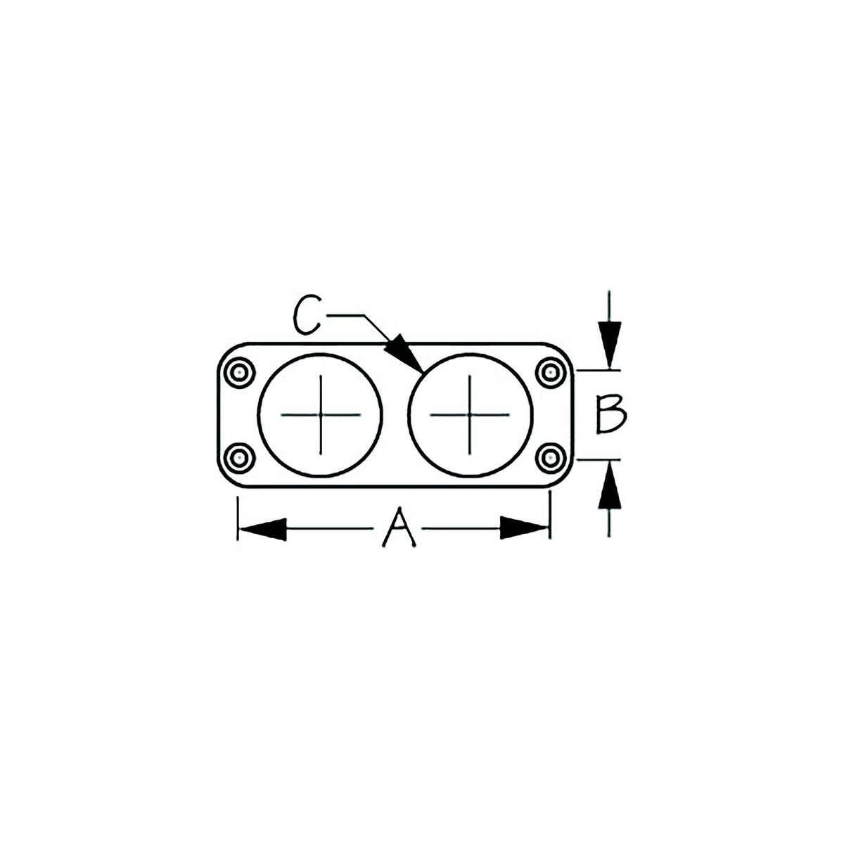 Sea-Dog, 4260311, Back Mount Socket Panel, A: 1-7/8", C: 1-1/8", Black, Holes: 1, #8 FH -Modern Boat Sales & Service