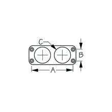 Sea-Dog, 4260221, Front Mount Socket Panel, A: 3-1/2", B: 1", C: 1-1/8", Black, Holes: 2, #8 FH Default Title -Modern Boat Sales & Service