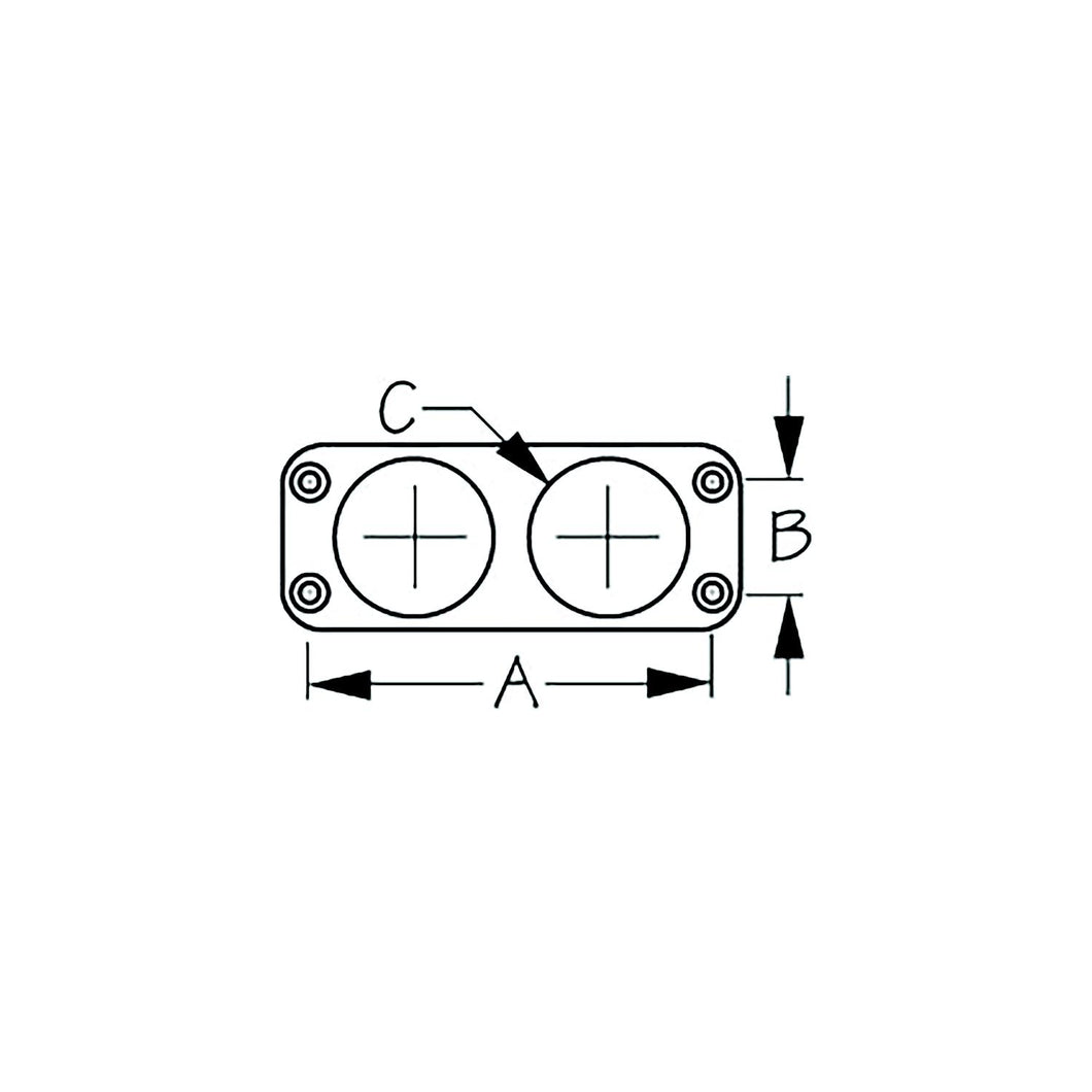 Sea-Dog, 4260221, Front Mount Socket Panel, A: 3-1/2