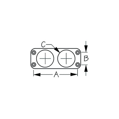 Sea-Dog, 4260321, Back Mount Socket Panel, A: 3-1/2