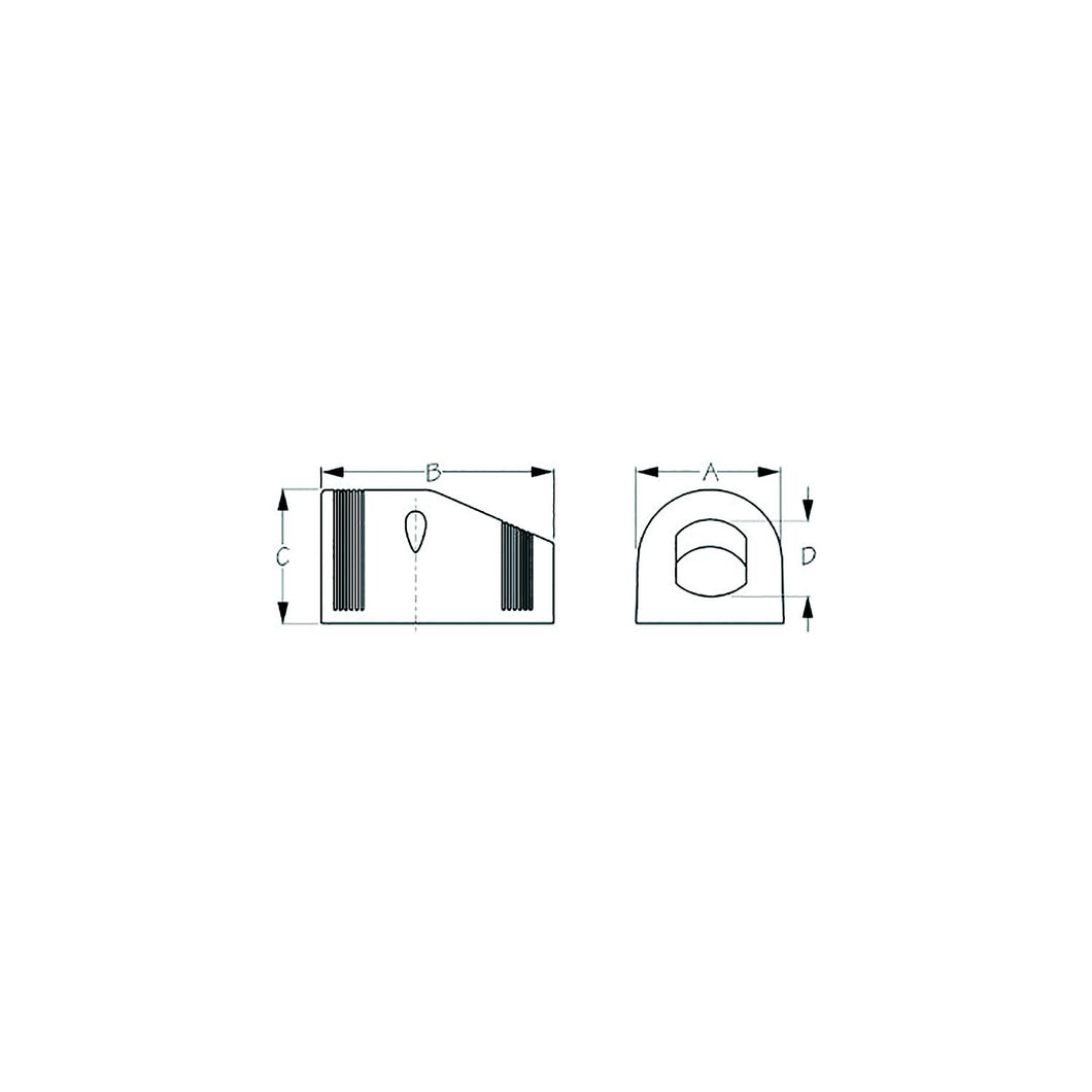 Sea-Dog 4260281 Tent Mount Socket Panel, A:3-7/8
