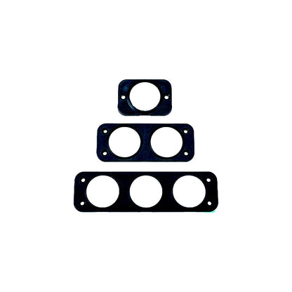 Sea-Dog, 4260331, Back Mount Socket Panel, A: 5-3/16", B: 1", C: 1-1/8", Black, Holes: 3, #8 FH Default Title -Modern Boat Sales & Service