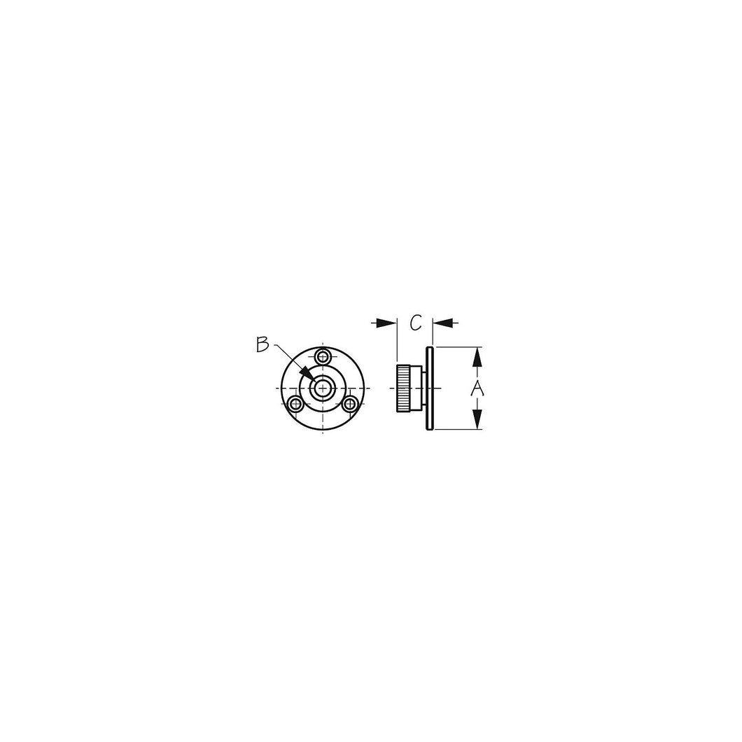 Chrome Brass Cable Outlet, 5/16