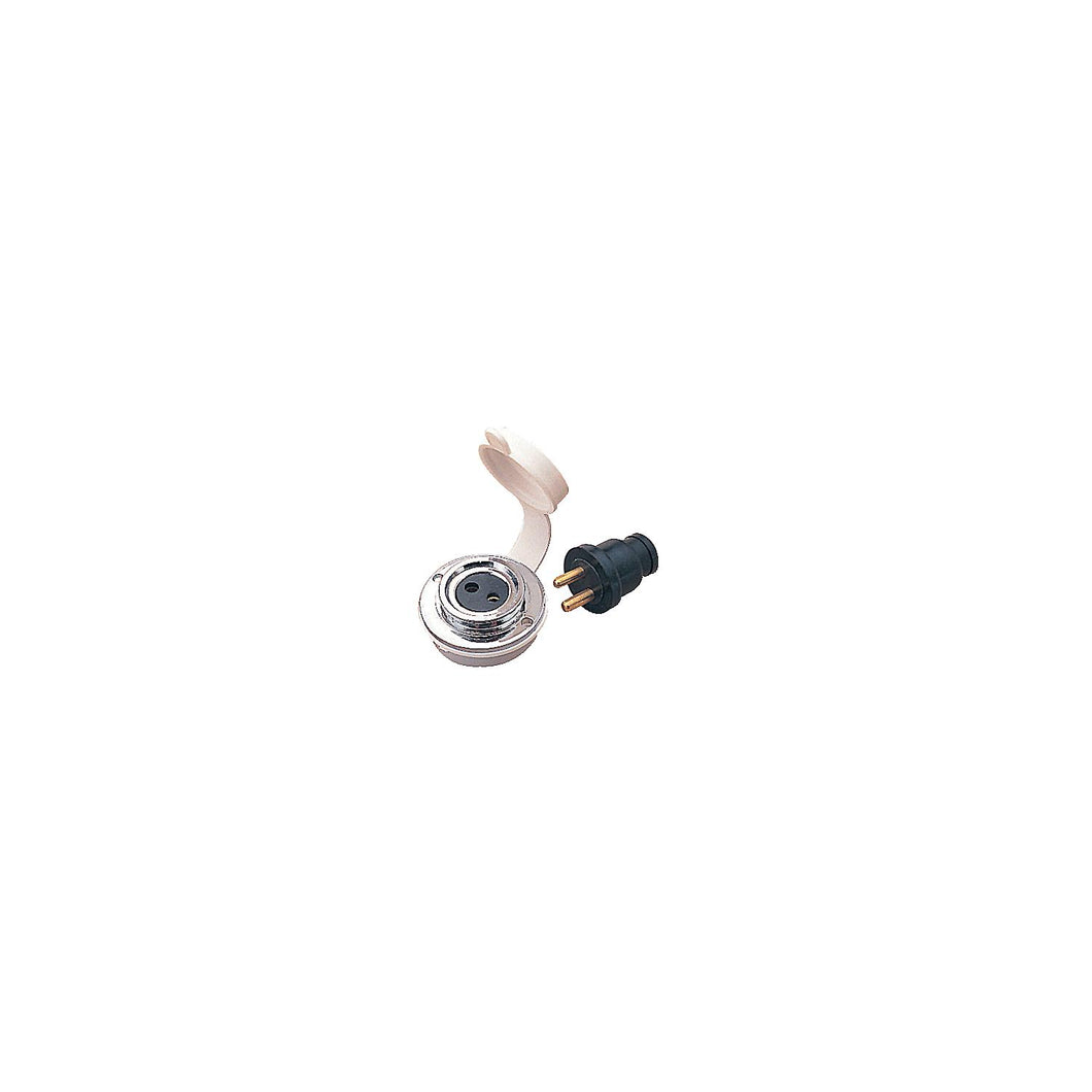 SeaDog 4261421 Chrome Brass Polarized Cable Outlet & Plug Default Title -Modern Boat Sales & Service