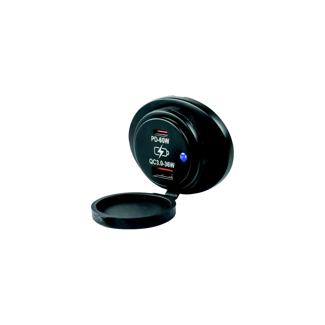 SeaDog 4265351 Surface Mount USB 3.0 & USB-C Power Socket, Oval -Modern Boat Sales & Service