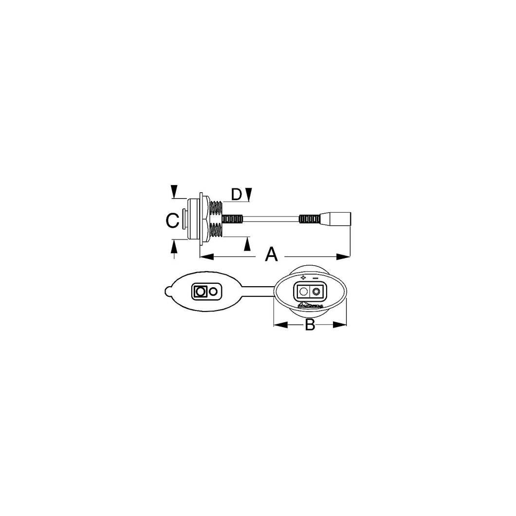 SeaDog 4269501 SAE Power Socket, Front Mount Default Title -Modern Boat Sales & Service