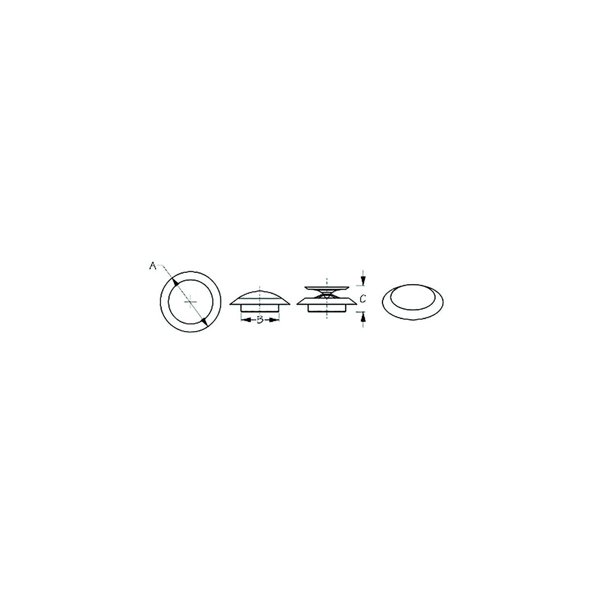Sea-Dog 5173971 Pop-Up Sink Stopper, A: 2-7/16" , B:1-1/2", C:1", Large , Weight: 0.2" Default Title -Modern Boat Sales & Service