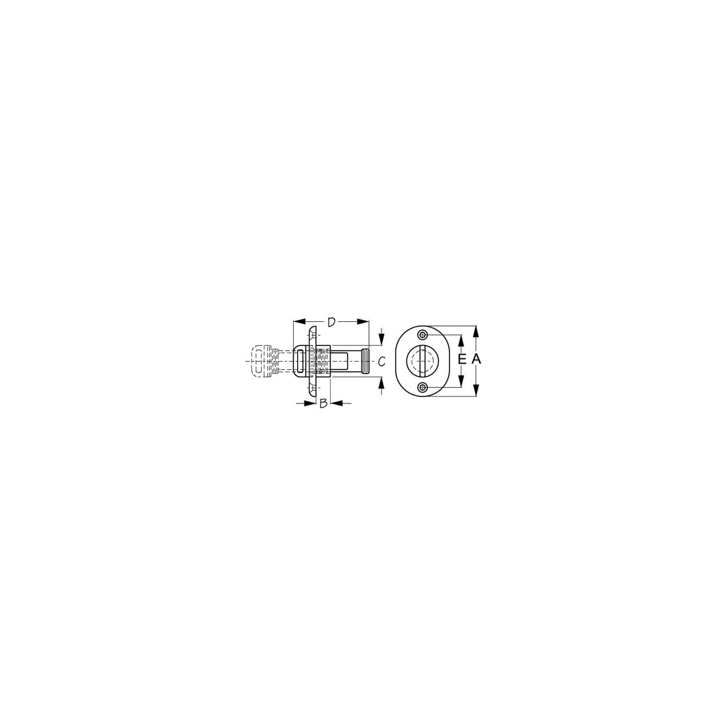 Sea-Dog 520065 Oblong Captive Garboard Drain & Plug Default Title -Modern Boat Sales & Service