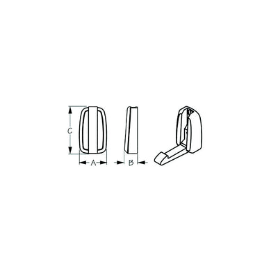 Sea-Dog 6714971 Folding Coat Hook, A=1-3/16