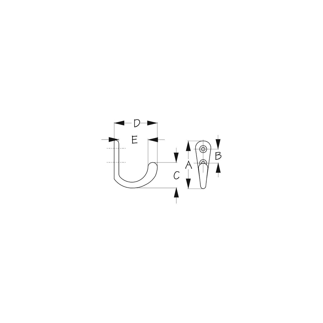 Sea-Dog 6715001 Single Coat Hook - Small, Chromme/Brass, pr. Default Title -Modern Boat Sales & Service