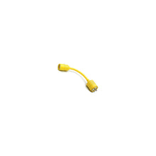 Hubbell HBL105 Yellow Watertight 15A/20A 125V Straight Blade Female to 30A 125V Locking Plug Male Adapter Default Title -Modern Boat Sales & Service