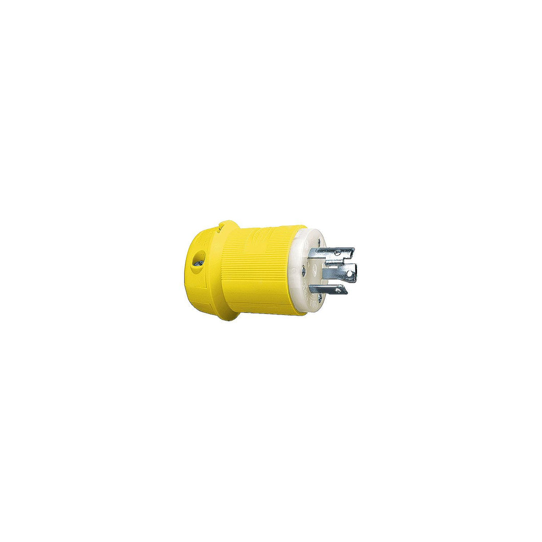 Hubbell HBL26CM11 Yellow 30A 125V Twist Lock Insulgrip Plug -Modern Boat Sales & Service