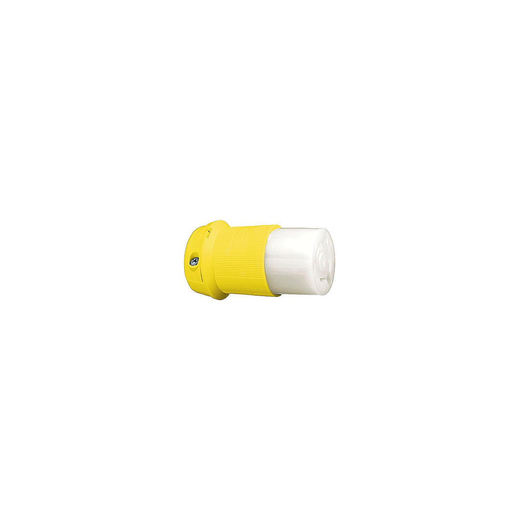 Hubbell HBL26CM13 Yellow 30A 125V Twist Lock Connector Body -Modern Boat Sales & Service