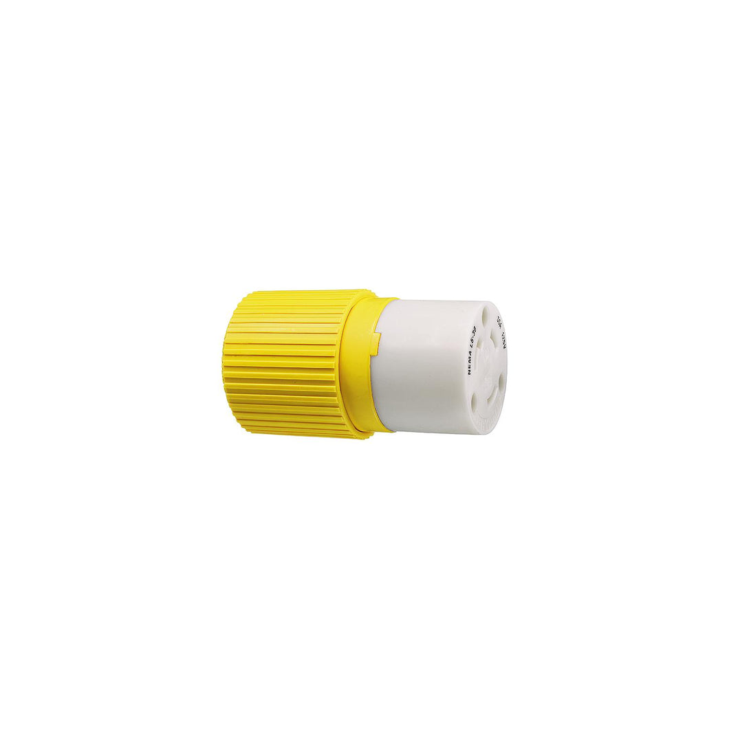 Hubbell HBL305CRC Yellow 30A 125V Connector Body -Modern Boat Sales & Service