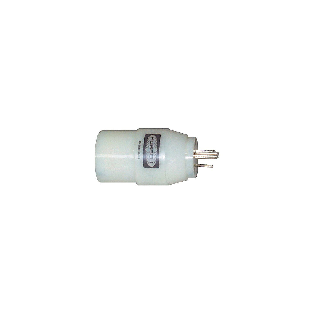 Hubbell HBL31CM28 White 30A 125V Twist Lock Female to 15A 125V Straight Blade Male Adapter Default Title -Modern Boat Sales & Service