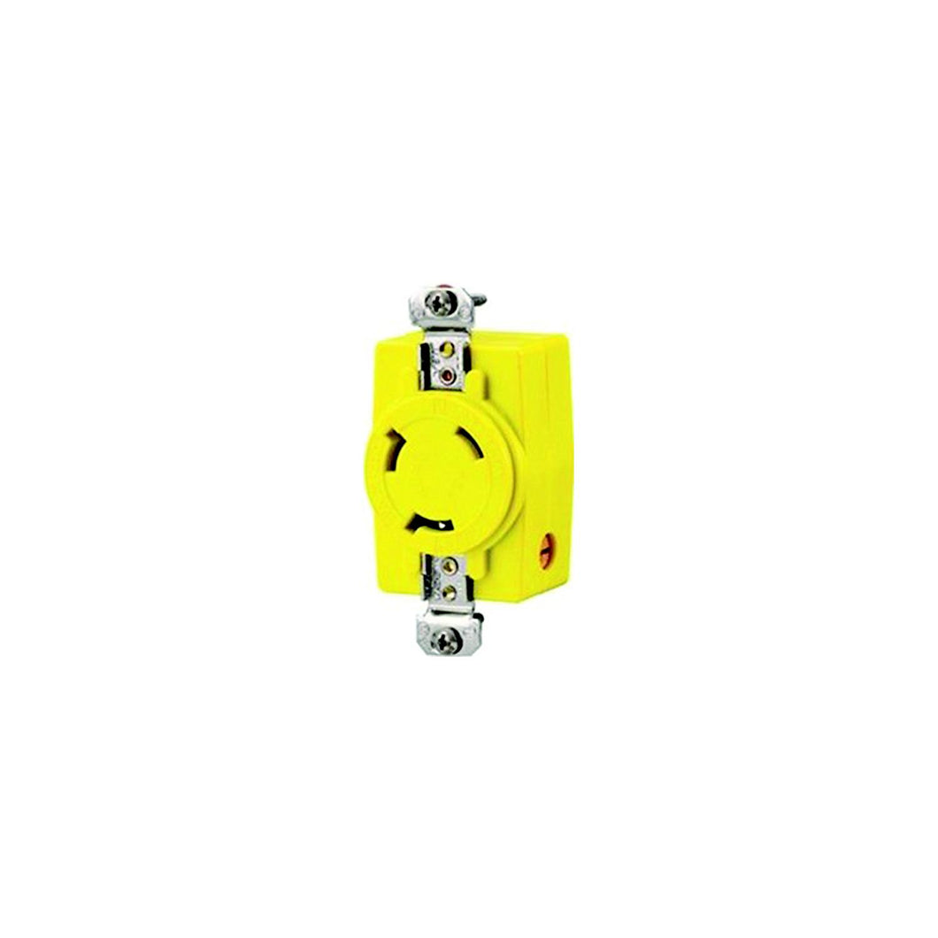 Hubbell HBL328DCR Yellow Electric Fishing Reel 30A 28VDC Receptacle -Modern Boat Sales & Service