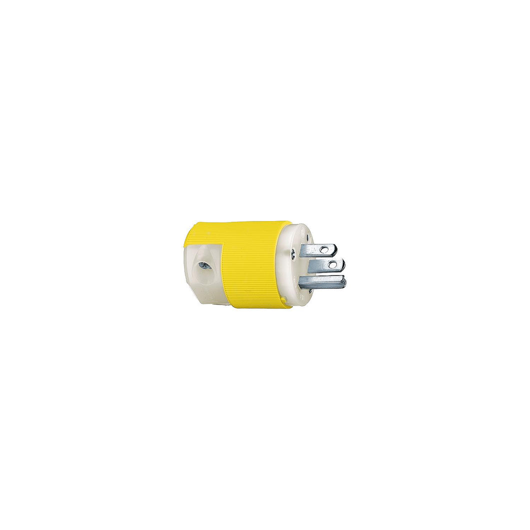 Hubbell HBL52CM66C Yellow 15A 125V Insulgrip Plug -Modern Boat Sales & Service
