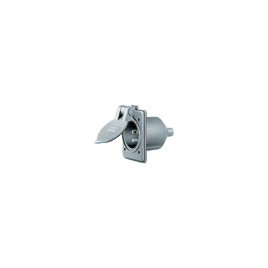 Hubbell HBL61CM64 Compact Gray Nylon Weatherproof Panel Mount Inlet -Modern Boat Sales & Service