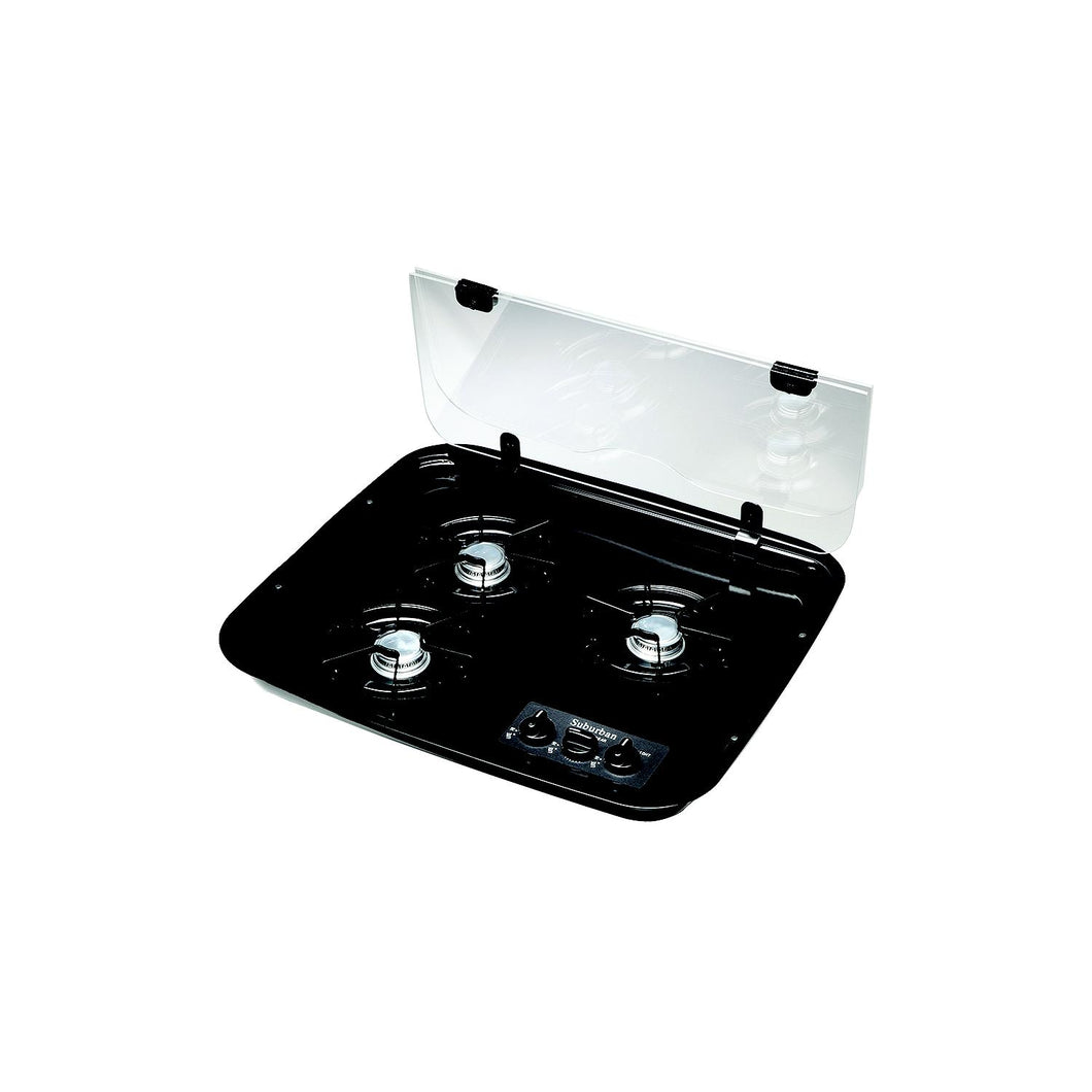 Suburban 2990A Flush Mount Glass Cover, 3-Burner Drop-In, Clear -Modern Boat Sales & Service