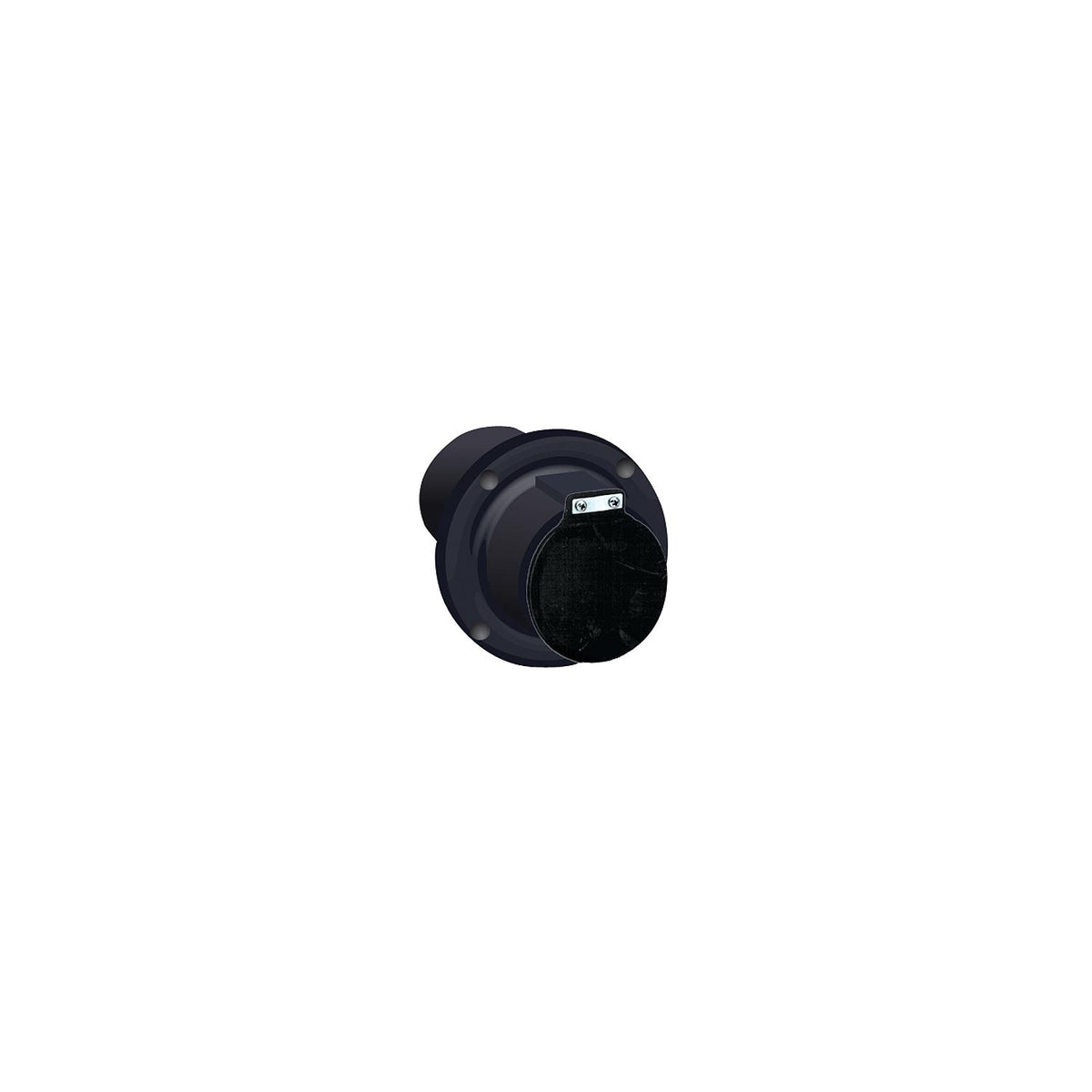 4" Exhaust Thru-Hull, Black w/Flapper -Modern Boat Sales & Service