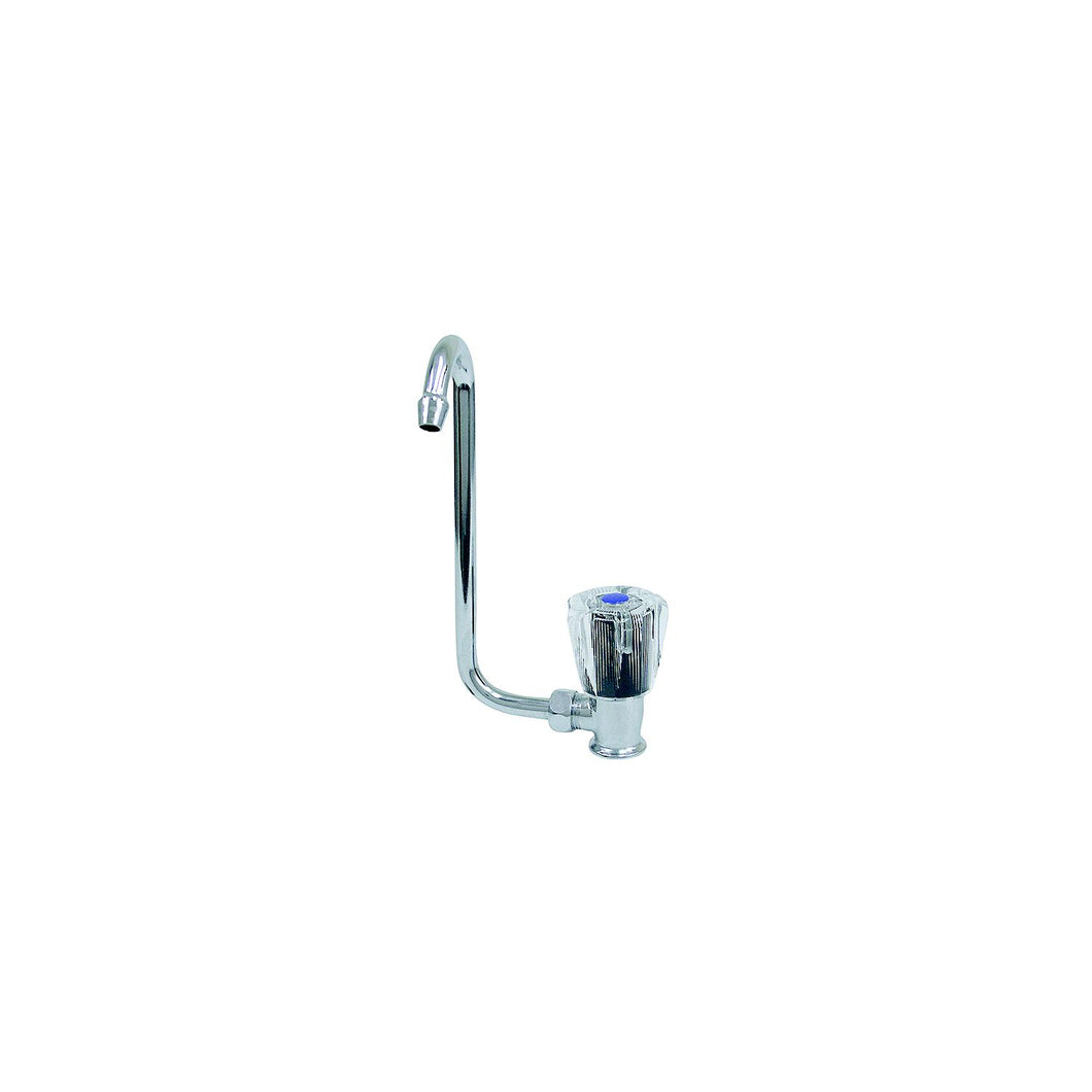 Scandvik 10056 Chrome Plated Brass Folding Cold Water Tap With Clear Acrylic Knob -Modern Boat Sales & Service
