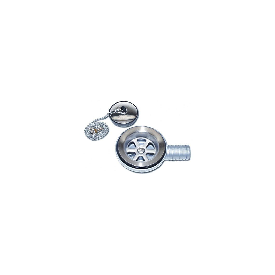 Scandvik 10306 Sink Drain With Stopper Fits 2-1/16