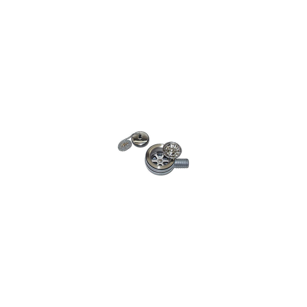 Scandvik 10308 Sink Drain With Basket and Stopper Fits 2-1/16