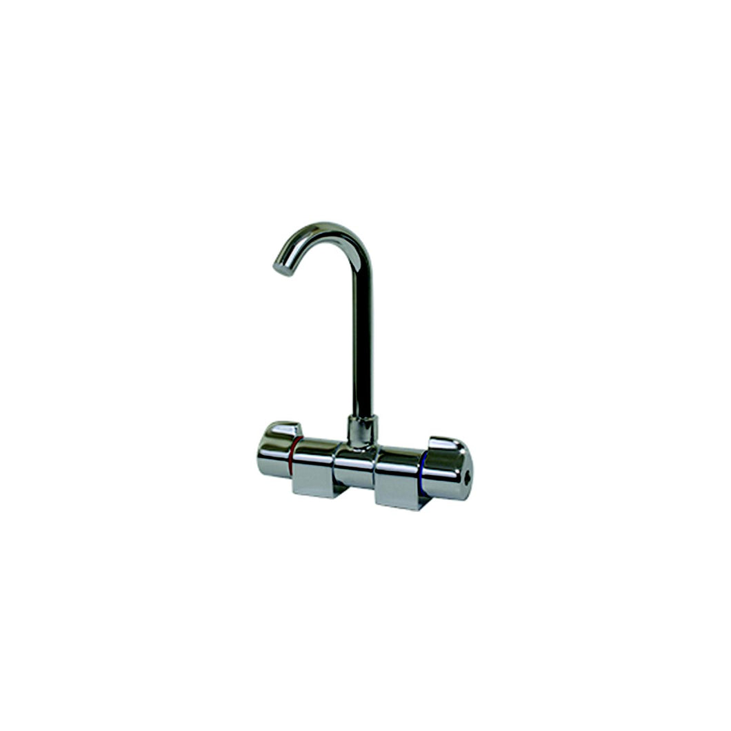 Scandvik 10474P Chrome Plated Brass J Spout Folding Mixer Faucet -Modern Boat Sales & Service