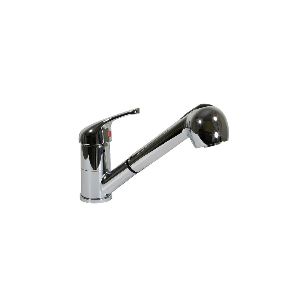 Scandvik 10871 Single Lever Galley Faucet With Pull-Out Sprayer, 5' Chrome-Flex Hose Default Title -Modern Boat Sales & Service