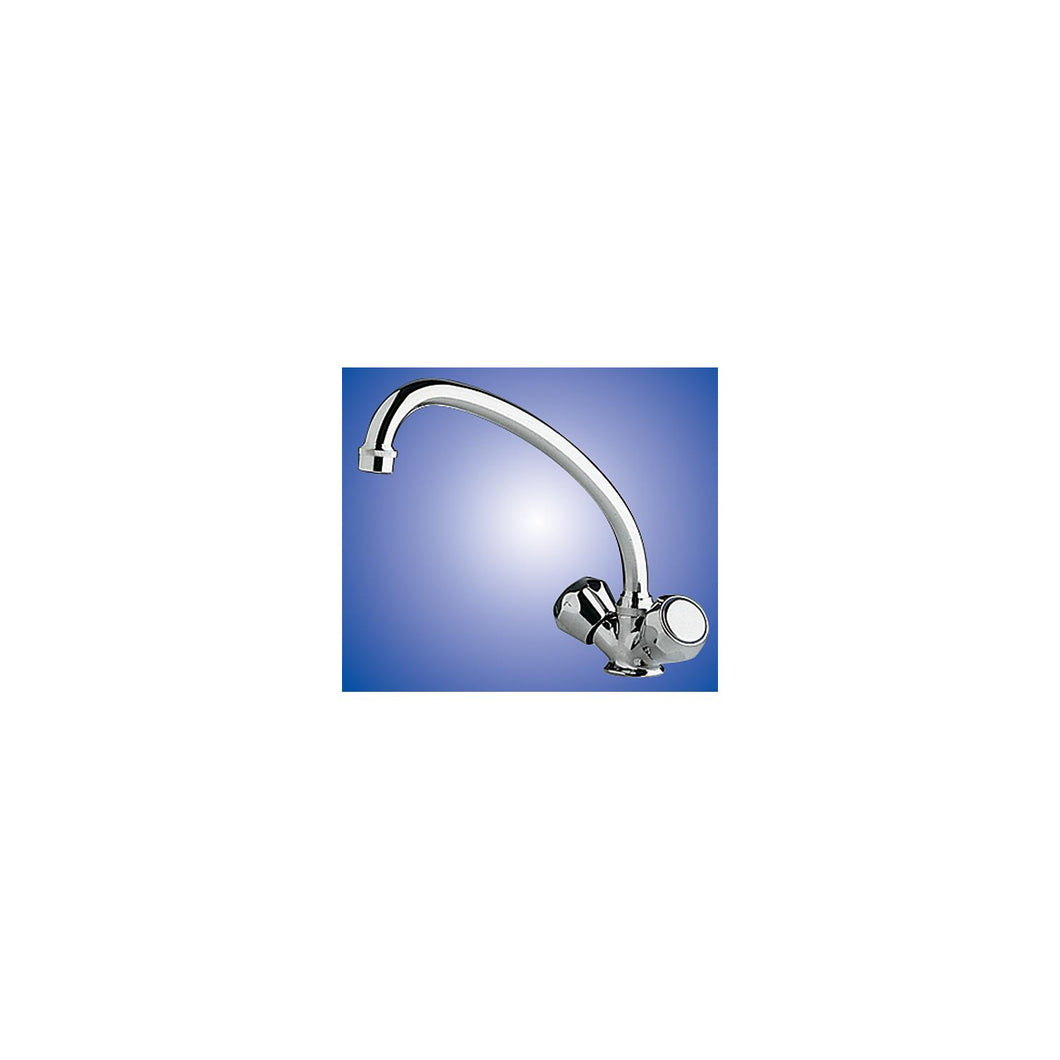 Scandvik 10438 Chrome Plated Brass Galley Mixer With High-Reach Swivel Spout, Standard Knob -Modern Boat Sales & Service