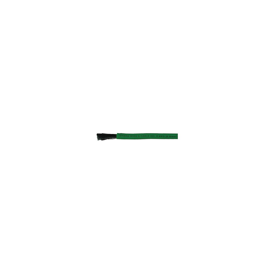 Cobra Wire A2008T03100FT Tinned Copper Battery Cable, 8 AWG, 100', Green -Modern Boat Sales & Service