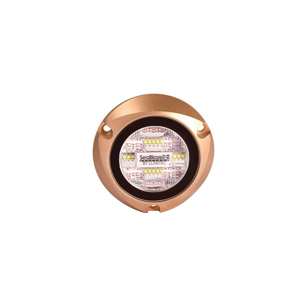 Lumitec 101516 SeablazeX2 Underwater LED Light w/Bronze Bezel, Dual Color White/Blue, Cross Fade, Strobe -Modern Boat Sales & Service
