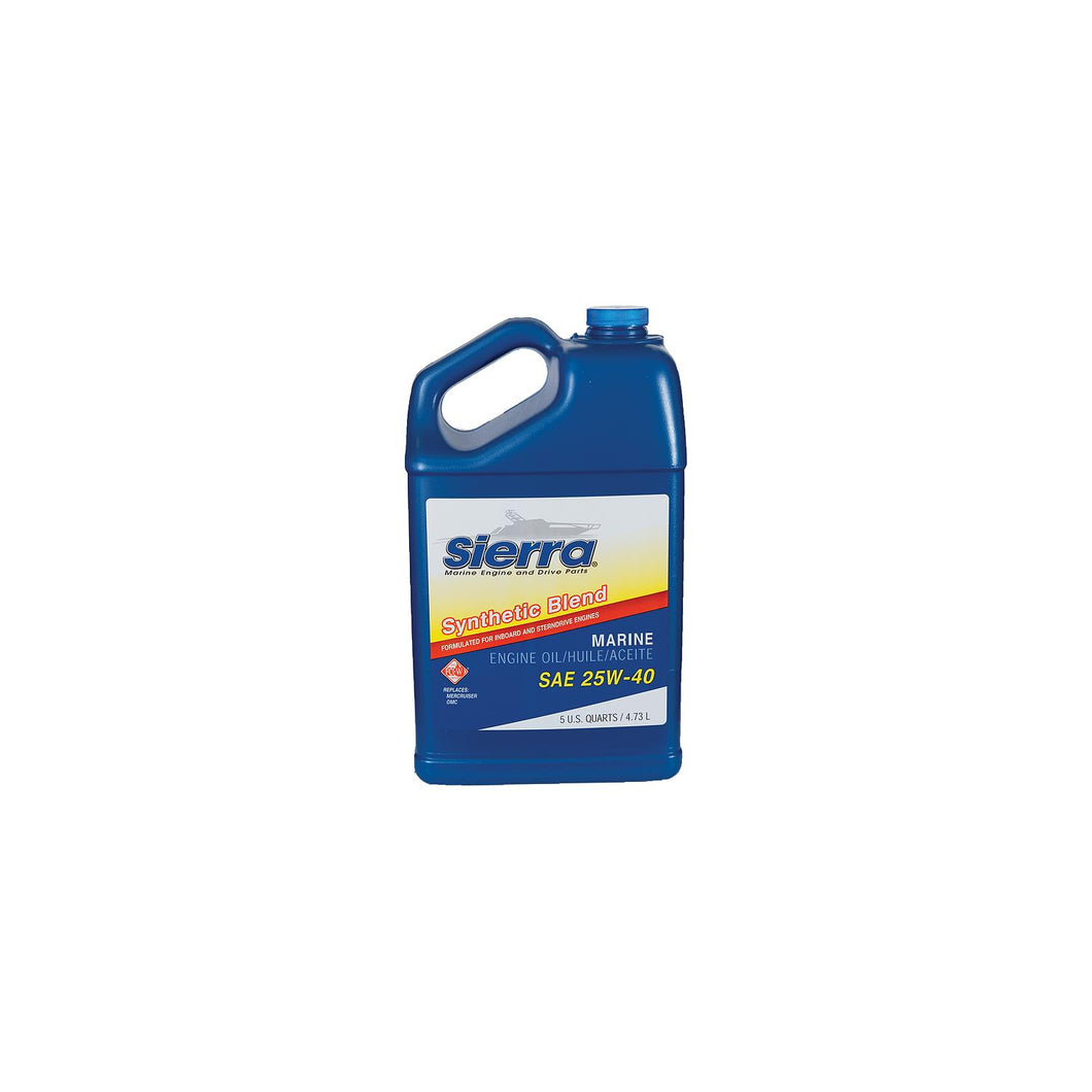 Sierra 1894404 25W40 FCW Synthetic Blend I/O Oil, 5 Qt. -Modern Boat Sales & Service