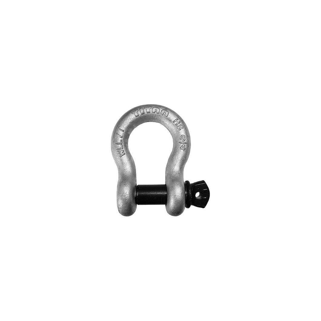 High Strength Galvanized Bow Shackle, 1/2