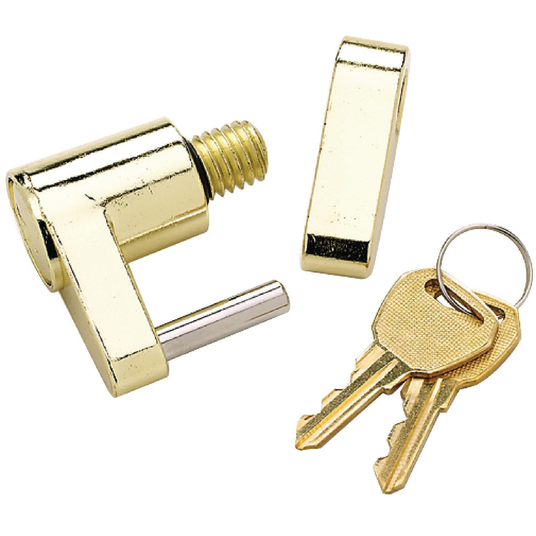 Seachoice Boat Trailer Hitch Coupler Lock with 2 Matching Keys, Solid Brass Default Title -Modern Boat Sales & Service