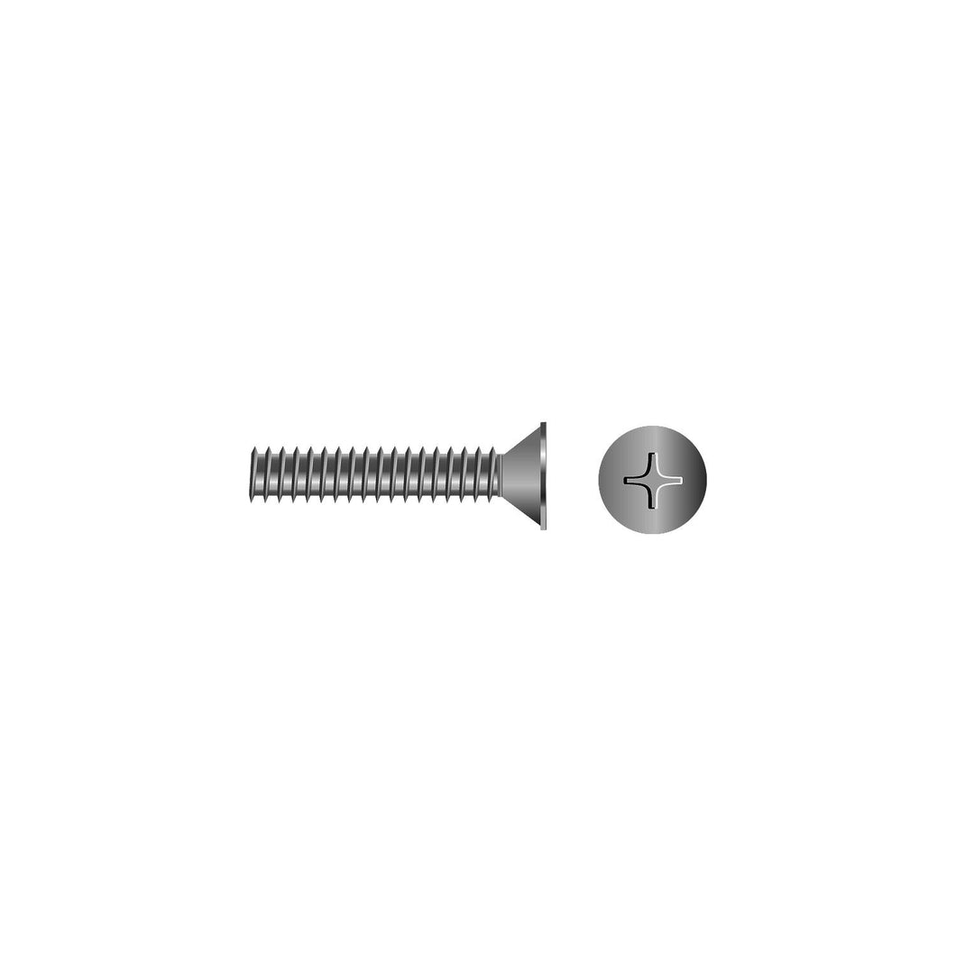 Seachoice Stainless Steel Phillips Machine Screw - Flat Head, 1/4-20 x 3/4
