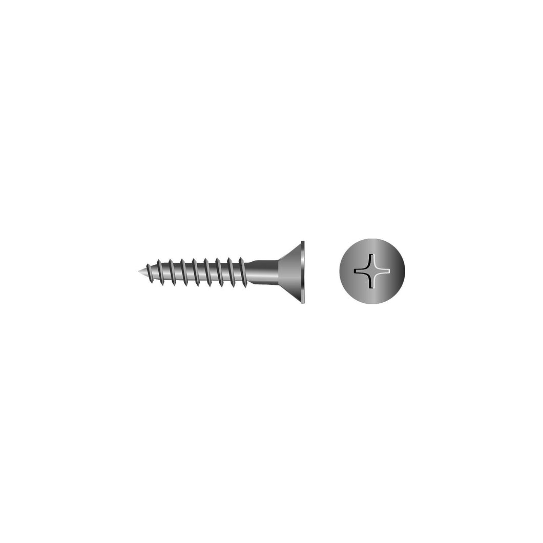 Phillips Wood Screw - Flat Head, #12 x 1-1/2