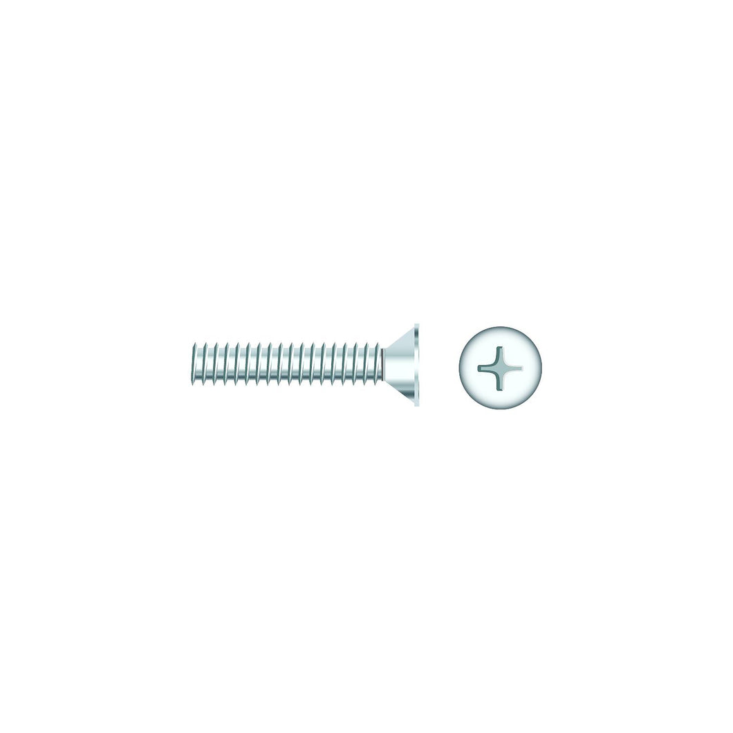 Seachoice 01790 Chrome Plated SS Phillips Machine Screw - Flat Head, 1/4-20 x 1-1/2